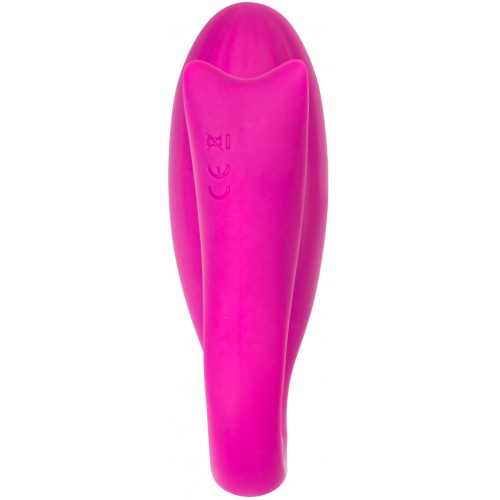Вибратор для пар A-TOYS Dolphy, силикон, розовый, 9,6 см