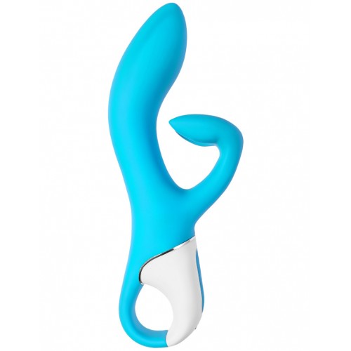 Смарт-вибратор с клиторальным стимулятором Embrace me бирюзовый