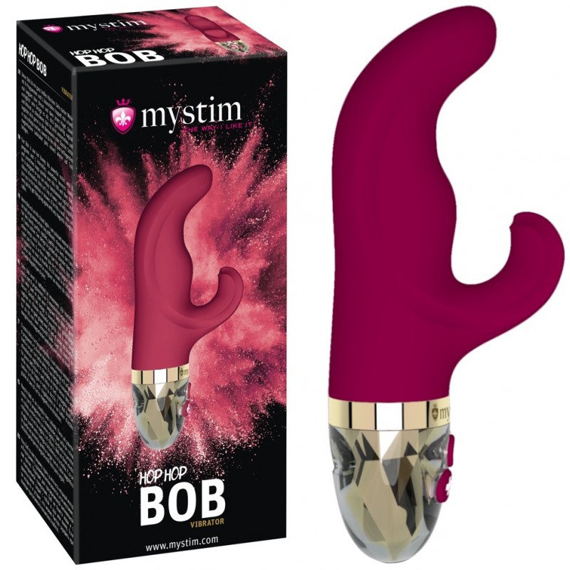 Вибратор Mystim Hop Hop Bob силикон,бордовый, 16,5 см
