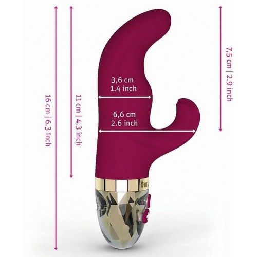 Вибратор Mystim Hop Hop Bob силикон,бордовый, 16,5 см