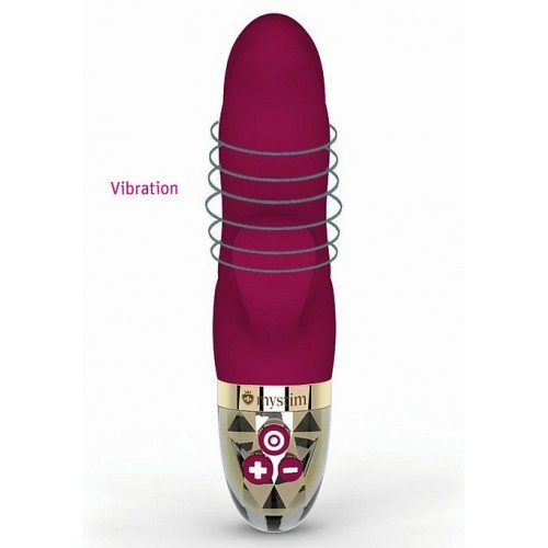 Вибратор Mystim Hop Hop Bob силикон,бордовый, 16,5 см