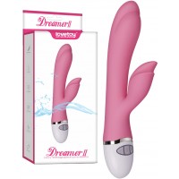 Перезаряжаемый вибратор с клиторальным стимулятором-кроликом Dreamer II розовый