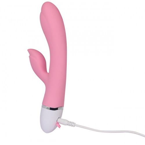 Перезаряжаемый вибратор с клиторальным стимулятором-кроликом Dreamer II розовый