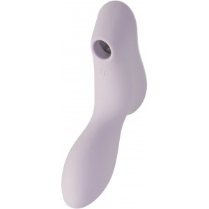 DEMO Вакуумный вибростимулятор для клитора и точки G Satisfyer Curvy Trinity 2 сиреневый (иной угол)