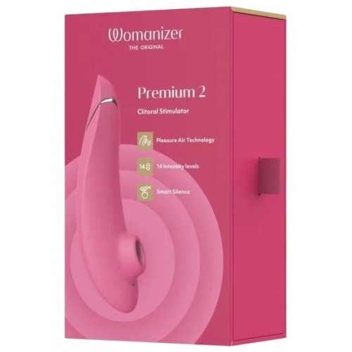 Бесконтактный стимулятор клитора Womanizer Premium 2 Raspberry
