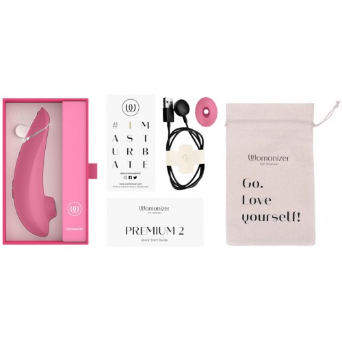 Бесконтактный стимулятор клитора Womanizer Premium 2 Raspberry