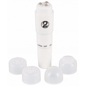 Мини-стимулятор с вибрацией и сменными насадками Compact Pro (иной угол)