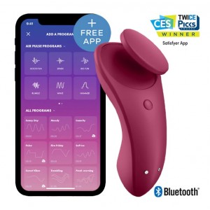 Клиторальный смарт-стимулятор Satisfyer Sexy Secret бордовый (иной угол)