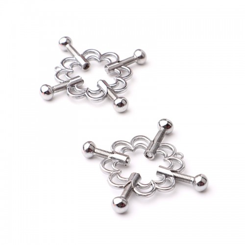 Готические зажимы для сосков на винтиках