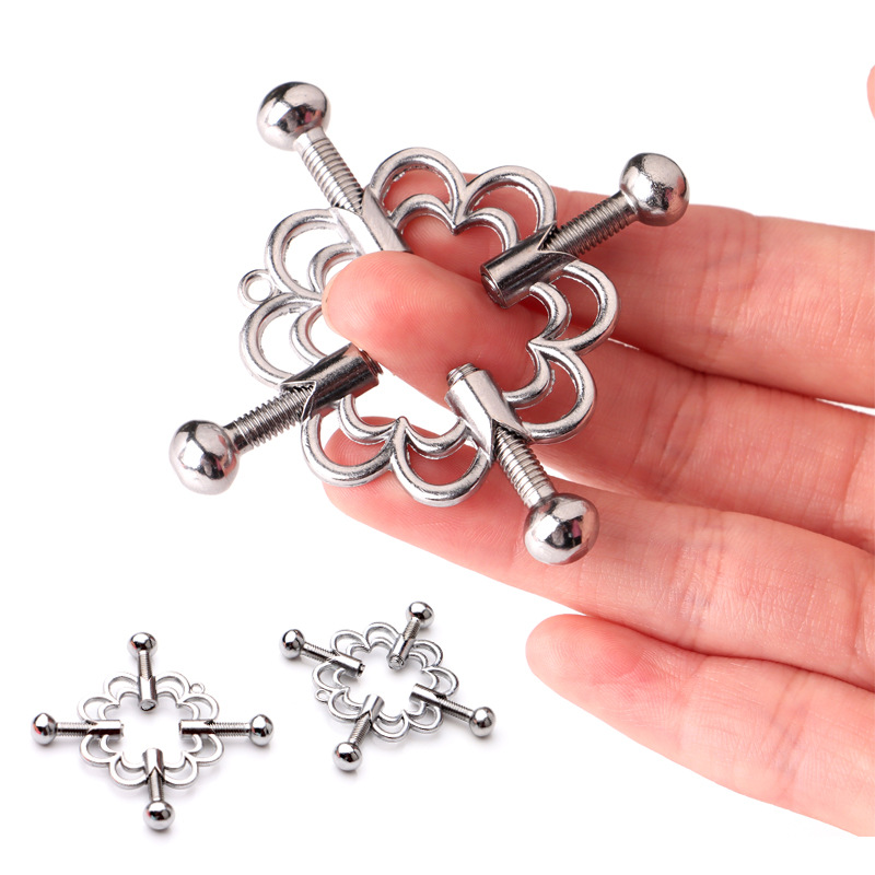 Готические зажимы для сосков на винтиках