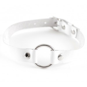 Чокер из натуральной кожи White (иной угол)