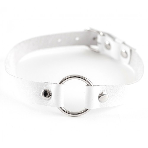 Чокер из натуральной кожи White