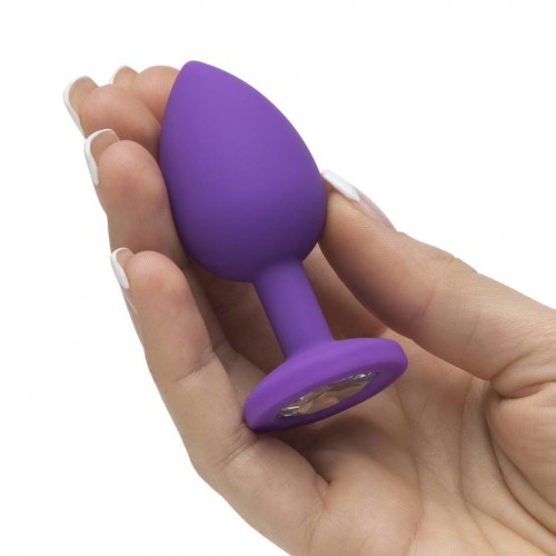 Анальная пробка Emotions Cutie Medium Purple clear crystal