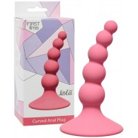Анальная елочка на присоске First Time Ribbed Plug Pink