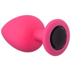 Анальная пробка Emotions Cutie Large Pink Black Crystal