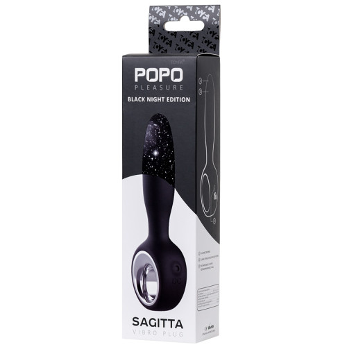 Анальный стимулятор POPO Pleasure by TOYFA Sagitta, силикон, черный, 9 см