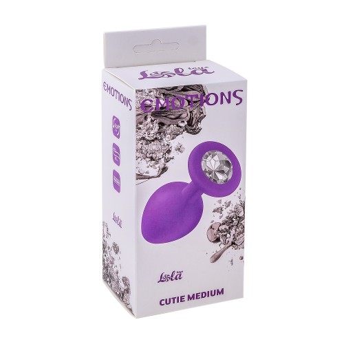Анальная пробка Emotions Cutie Medium Purple clear crystal