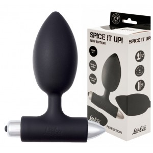 Анальная пробка с вибрацией Spice It Up New Edition Perfection черная