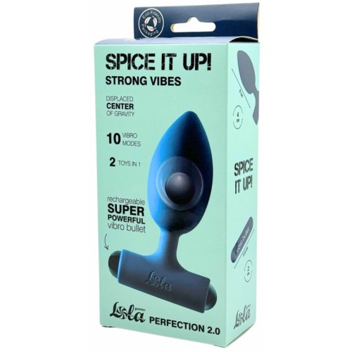 Анальная пробка с перезаряжаемой вибропулей Spice it Up Perfection
