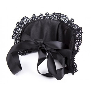 Чёрная мягкая кружевная маска (иной угол)