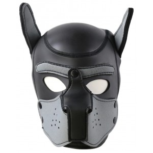 Фетиш-маска собаки Angry Dog L черно-серая (иной угол)