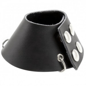 Утяжка для мошонки болстретчер из натуральной кожи (иной угол)