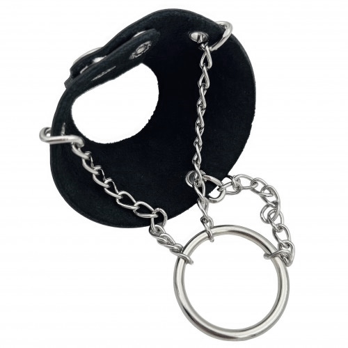 Утяжка для мошонки болстретчер из натуральной кожи