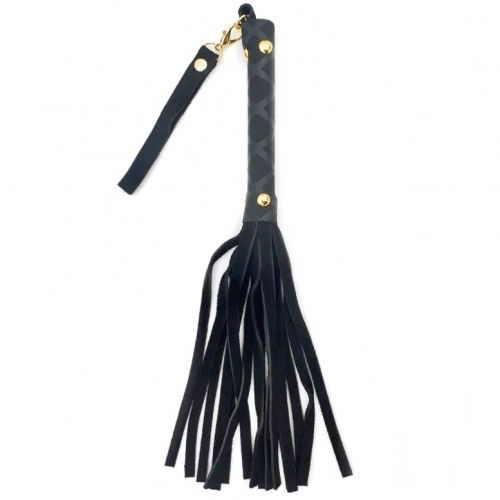 Компактная черная замшевая плеть 