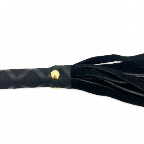 Компактная черная замшевая плеть 