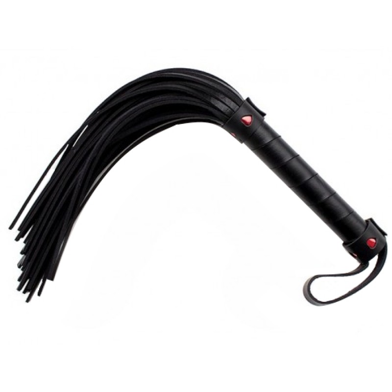 Черная плеть с красными сердечками