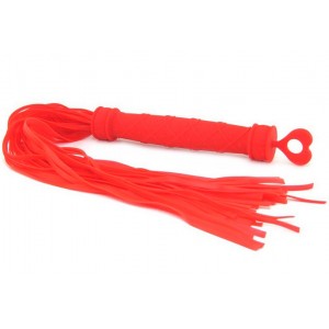 Красная силиконовая плеть Elite Silicone Whip Red 47 см (иной угол)