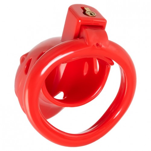 Пояс верности мужской Black&Red by TOYFA, ABS пластик, красный, 10 см