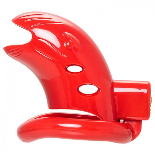 Пояс верности мужской Black&Red by TOYFA, ABS пластик, красный, 10 см