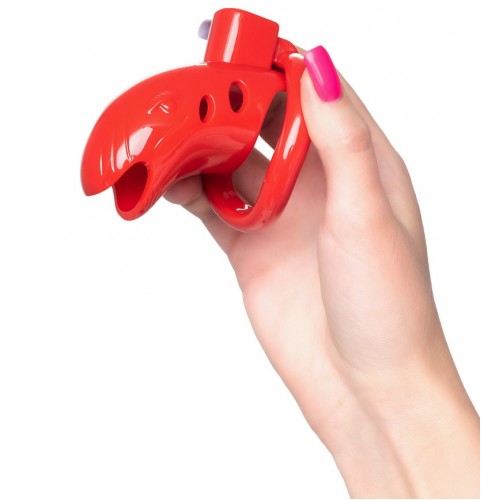 Пояс верности мужской Black&Red by TOYFA, ABS пластик, красный, 10 см