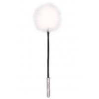 Тиклер с белыми перьями и стразами 40 см