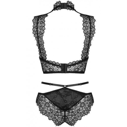 Сексуальный кружевной комплект со стрепами Obsidian L/XL