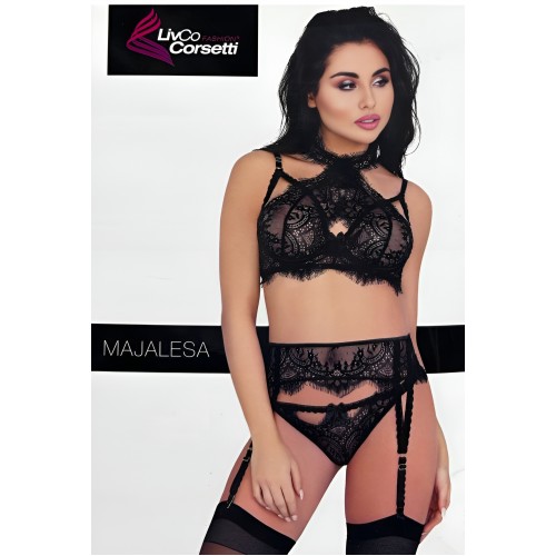 Сексуальный кружевной комплект с поясом для чулок Maja L/XL