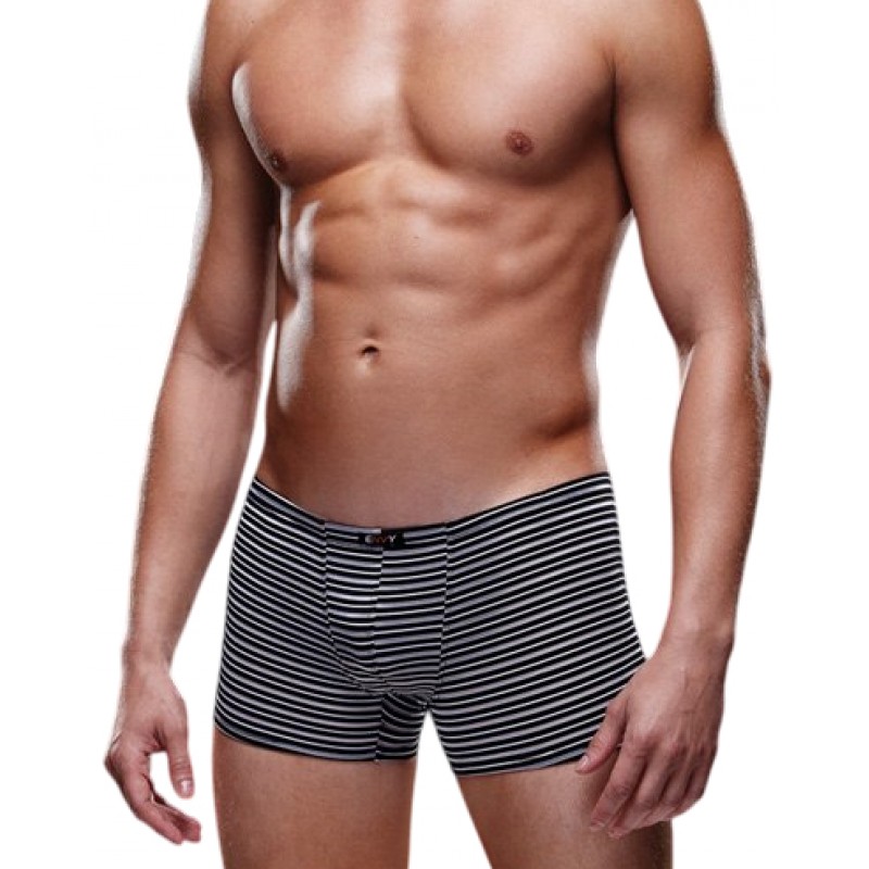 Мужские трусы-боксеры в полоску Envy черно-белые S/M