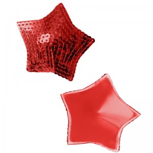 Пэстисы-звезды Burlesque Tempest красные (иной угол)