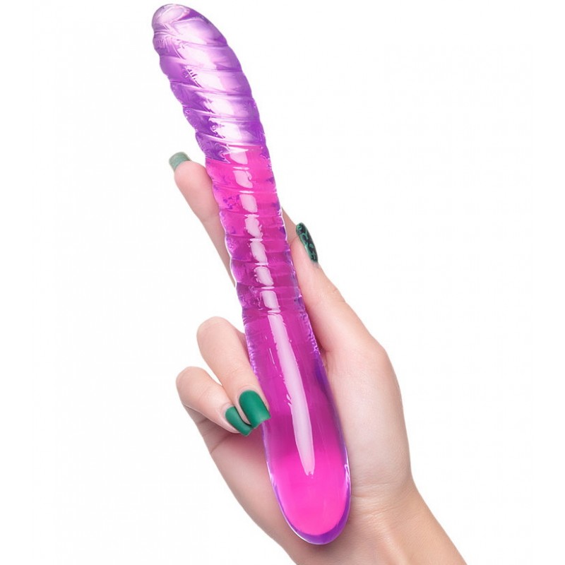 Двусторонний фаллоимитатор A-Toys by TOYFA Frica, TPE, фиолетовый, 23 см