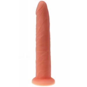 Телесный фаллоимитатор без мошонки из медицинского силикона (иной угол)