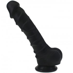 Фаллоимитатор на присоске черный 16,5 см (иной угол)
