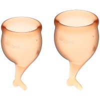 Менструальные чаши Satisfyer Feel Secure, оранжевый