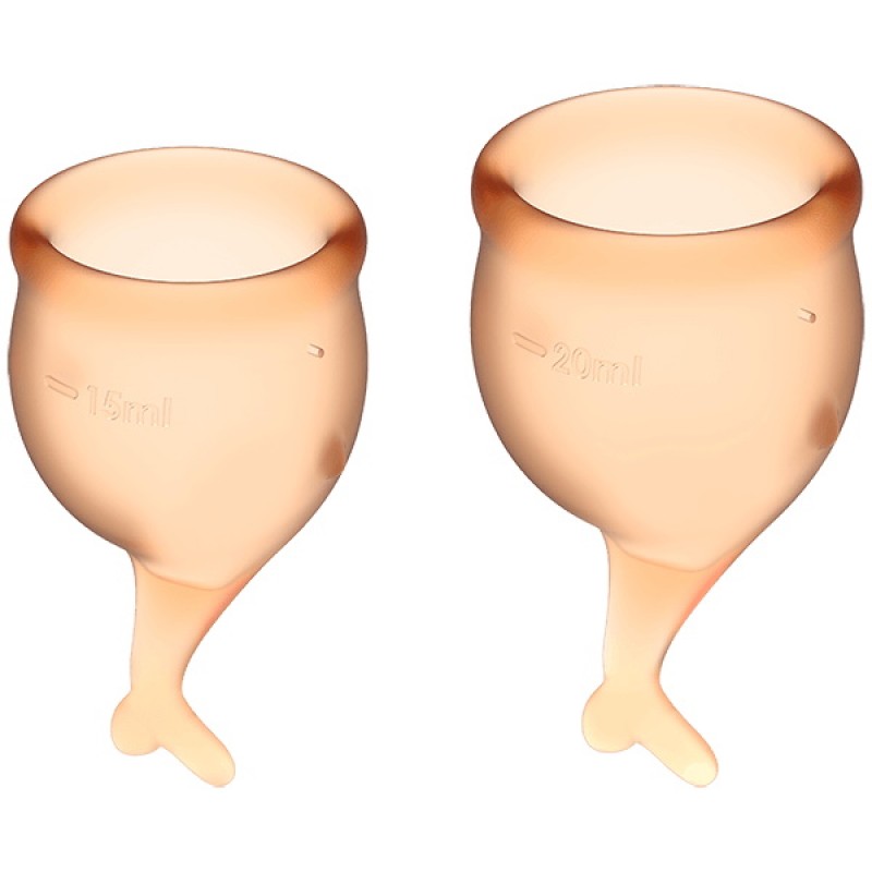 Менструальные чаши Satisfyer Feel Secure, оранжевый