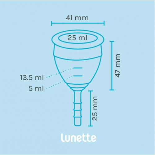Синяя менструальная чаша Lunette Cup 25 мл