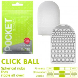 Карманный мастурбатор Tenga Pocket - Click Ball (иной угол)