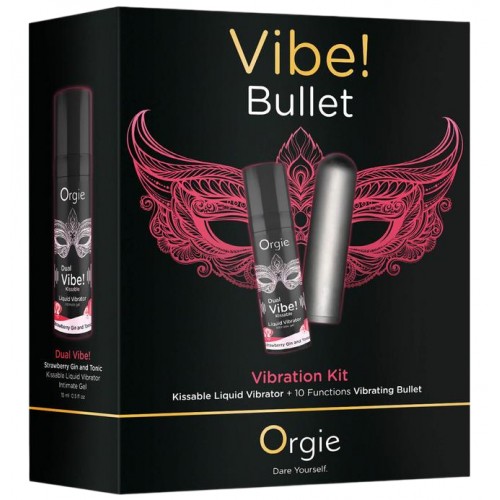 Набор Orgie Vibe Bullet со съедобным интимным гелем с возбуждающим эффектом вибрации и вибропулей