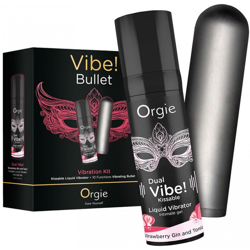 Набор Orgie Vibe Bullet со съедобным интимным гелем с возбуждающим эффектом вибрации и вибропулей