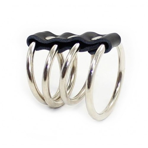 Хомут на пенис из четырех металлических колец