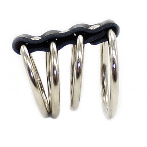 Хомут на пенис из четырех металлических колец